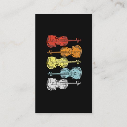 Violin String Instrument Player Gift voor muzikant Visitekaartje (Voorkant)