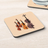 Violin String Instrument-strijkkwartet Bier Onderzetter (Linkerzijde)
