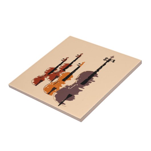 Violin String Instrument-strijkkwartet Tegeltje (Zijkant)
