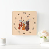 Violin String Instrument-strijkkwartet Vierkante Klok (Huis)