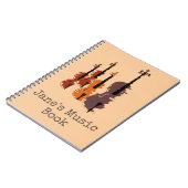 Violin string quartet arty muziek notitieboek (Linkerzijde)