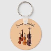 Violin string quartet arty muziek sleutelhanger (Voorkant)
