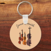 Violin string quartet arty muziek sleutelhanger (Voorkant)