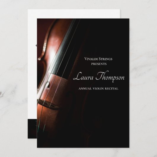 Violin Strings Music Concert Overweging Kaart (Voorkant / Achterkant)