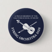 Violin strings orchestra gepersonaliseerde badge ronde button 5,7 cm (Voorkant)