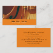 Violin Strings, Professional Violinist Visitekaartje (Voorkant / Achterkant)