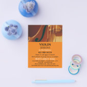 Violin Strings, Violin Lessons Advertising Flyer (Enkel)