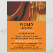 Violin Strings, Violin Lessons Advertising Flyer (Voorkant)