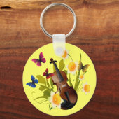 VIOLIN, STROMEN EN BUTTERFLIES SLEUTELHANGER (Voorkant)