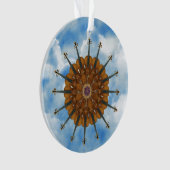 Violin Sunflower in Blue Sky met wolken Ornament (voorkant)