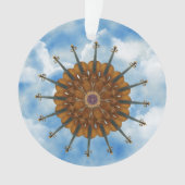 Violin Sunflower in Blue Sky met wolken Ornament (voorkant)