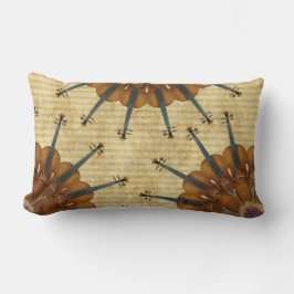 Violin Sunflower op gouden strepen Kussen