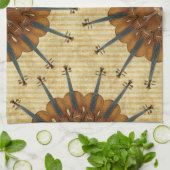 Violin Sunflower Theedoek (Gevouwen)