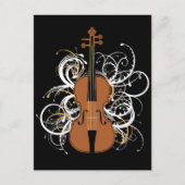 Violin Swirls Briefkaart (Voorkant)