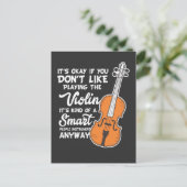 Violin T-Shirt - Funny Smart Violinist Play Briefkaart (Staand voorkant)