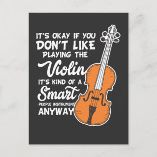 Violin T-Shirt - Funny Smart Violinist Play Briefkaart