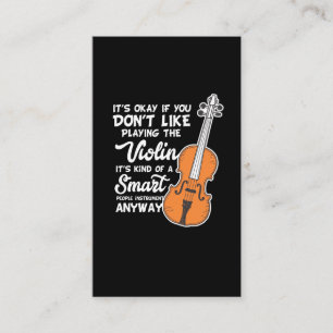 Violin T-Shirt - Funny Smart Violinist Play Visitekaartje