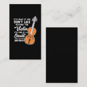 Violin T-Shirt - Funny Smart Violinist Play Visitekaartje (Voorkant / Achterkant)