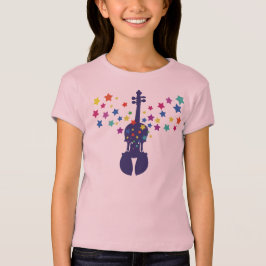 Violin T-Shirt Girls-Starburst