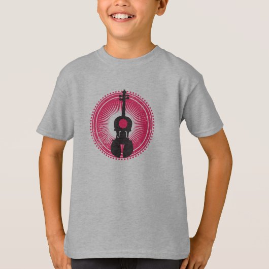Violin+T-shirt voor jongens T-shirt (Voorkant)