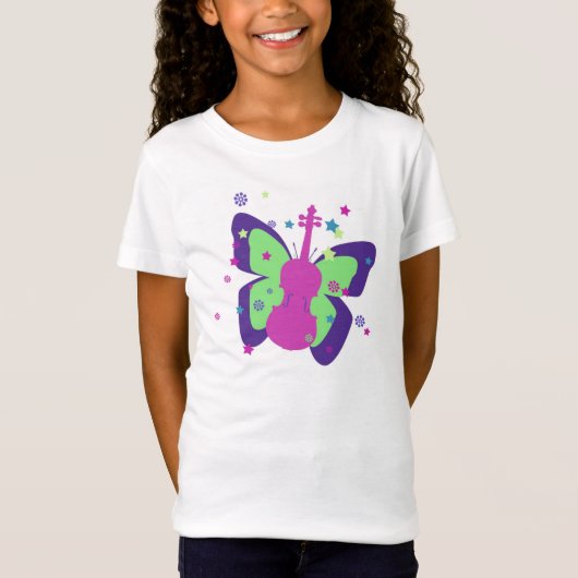 Violin T-Shirt voor kleine vlinder (Voorkant)