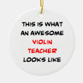 violin teacher, awesome keramisch ornament (Voorkant)
