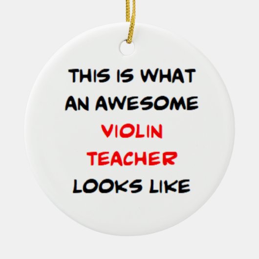 violin teacher, awesome keramisch ornament (Voorkant)