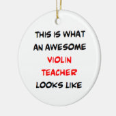 violin teacher, awesome keramisch ornament (Links)