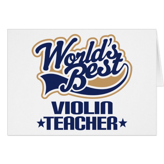 Violin Teacher Gift (Voorkant Horizontaal)