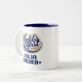 Violin Teacher Gift Tweekleurige Koffiemok (Voorkant links)