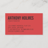 Violin Teacher Music Lessons Visitekaartje (Achterkant)