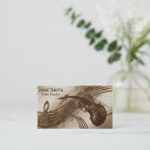 Violin Teacher Music tutor-tekeninstrument Visitekaartje (Staand voorkant)