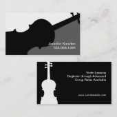 Violin Teacher Player Music Studio Musician Visitekaartje (Voorkant / Achterkant)
