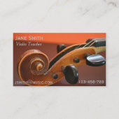 Violin Teacher String instrument muziektutor Visitekaartje (Voorkant)