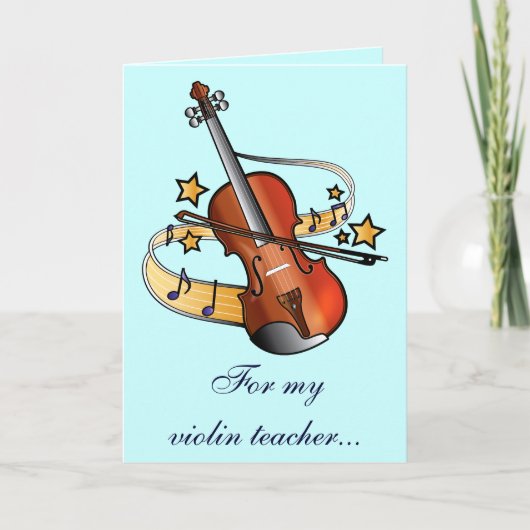 Violin Teacher Thank You Bedankkaart (Voorkant)