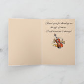 Violin Teacher Thank You Bedankkaart (Binnen)