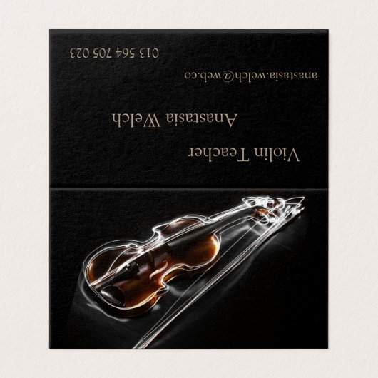 Violin Teacher Visitekaartje (Buitenkant ongevouwen)