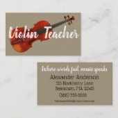 Violin Teacher Visitekaartje (Voorkant / Achterkant)