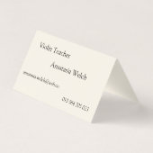 Violin Teacher Visitekaartje (Achterkant)