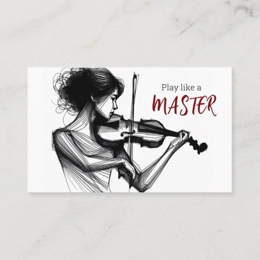 Violin Teacher Visitekaartje (Achterkant)