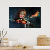 Violin tegen brand poster (Keuken)
