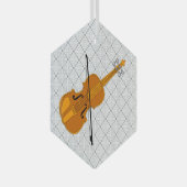 Violin tekening glas ornament (Voorkant Rechts)