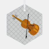 Violin tekening glas ornament (Achterkant)