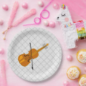 Violin tekening papieren bordje (Feest)