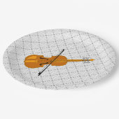 Violin tekening papieren bordje (Gekanteld)