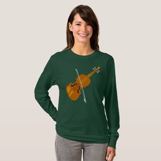 Violin tekening t-shirt (Voorkant volledig)