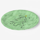 Violin Text Christmas Tree Papieren Bordje (Gekanteld)