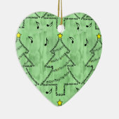 Violin Text met kerstboom Keramisch Ornament (Rechts)