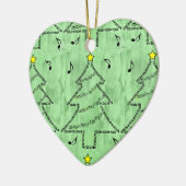 Violin Text met kerstboom Keramisch Ornament (Links)