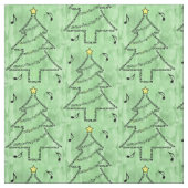Violin Text met kerstboom Stof (Swatch)